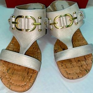 COPY - Donald J Pliner Platino Tumb Met Brush Off wedges